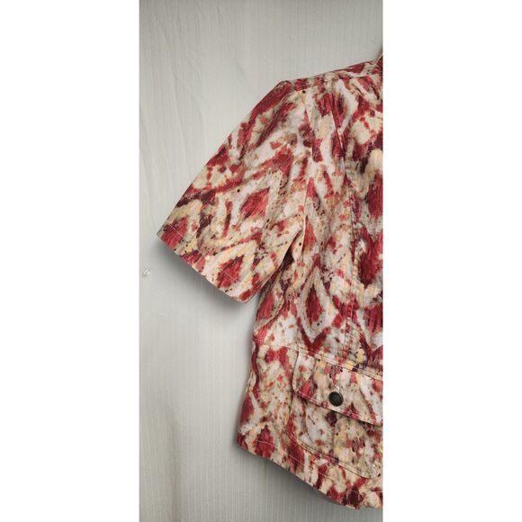 Chico's Popping Pink Penelope Lolla Rossa Short Sleeve Top Jacket 3 XL 16 - Picture 5 of 7